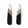 Opaque Resin & Walnut Wood Big Pendants RESI-M027-05G-1
