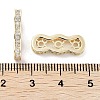 Brass Micro Pave Clear Cubic Zirconia Multi-Strands Links KK-B082-15A-G-2