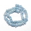 Natural Aquamarine Chip Beads Strands G-E271-96-3