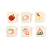 Fruits Theme Opaque Resin Cabochons CRES-T025-17-2