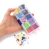 200Pcs 10 Colors Spray Painted Iron Safety Pins IFIN-YW0001-38-5