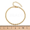 201 Stainless Steel Oval Link Chain Bracelets for Women BJEW-G767-01F-G-5