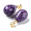 Natural Charoite Pendants G-M407-05G-2