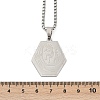 201 Stainless Steel Native American Hexagon Pendant Necklaces NJEW-K283-02P-3