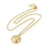 Brass Micro Pave Clear Cubic Zirconia Pendant Necklaces for Women NJEW-S429-03G-01-2