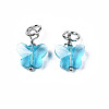 Faceted Transparent Glass Charms GLAA-T024-06E-2