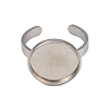 304 Stainless Steel Cuff Ring Components STAS-D372-07P-05-2