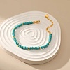 Bohemian Style Synthetic Turquoise Rondelle Beaded Bracelets for Women NJ4961-3