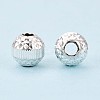 Textured 925 Sterling Silver Beads STER-T008-47S-2
