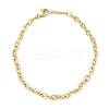 Ion Plating(IP) 304 Stainless Steel Cable Chain Bracelets for Men Women BJEW-M293-07G-1