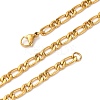 4MM 304 Stainless Steel Figaro Chain Necklaces NJEW-P338-02G-4