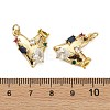 Brass Micro Pave Colorful Cubic Zirconia Pendants ZIRC-L100-115G-3