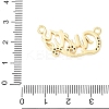 Brass Micro Pave Clear Cubic Zirconia Links KK-D357-03D-G-3