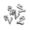 Gunmetal Plated Alloy Letter Pendants LS-PALLOY-J718-01B-Z-2