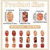 3 Sets 3 Styles Wood Beads WOOD-SC0002-06A-2