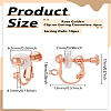 Brass Clip-on Earring Findings KK-LP0002-11RG-2