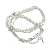Natural Supper 7 Rutilated Quartz Chip Beaded Necklaces for Men Women NJEW-G159-01C-4