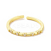 Clear Cubic Zirconia Thin Open Cuff Ring LS-RJEW-H127-36G-2