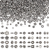 1200Pcs 24 Styles Tibetan Style Alloy Spacers Beads TIBEB-PH0005-09-1