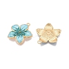 Rack Plating Alloy Enamel Pendants ENAM-N056-365KCG-05-2