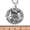 201 Stainless Steel Pendant Necklaces NJEW-C066-04P-3