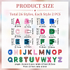 52Pcs 26 Styles Opaque Acrylic European Beads OACR-UN0001-08-3