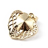 Real 18K Gold Plated Rack Plating Brass Micro Pave Clear Cubic Zirconia Pendants KK-C015-29G-12-3