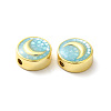 Rack Plating Brass Enamel Beads ENAM-D044-01G-3