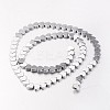 Electroplate Non-magnetic Synthetic Hematite Bead Strands X-G-F300-23C-01-2