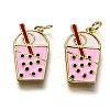 Brass Enamel Pendants X-KK-B026-16G-1