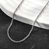 1.5MM 304 Stainless Steel Wheat Chain Necklaces for Men STAS-V011-03B-P-2