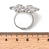Adjustable 304 Stainless Steel Open Cuff Ring Components STAS-P403-01H-P-3