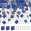 1 Strand Square Natural Lapis Lazuli Beads Strands G-NB0005-59-1