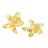 Ion Plating(IP) 304 Stainless Steel Flower Stud Earrings LS-EJEW-D281-11G-2