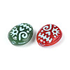 Painted Glass Beads GLAA-T025-53M-02-2