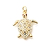 Brass Micro Pave Cubic Zirconia Pendants KK-Q040-02I-G-1