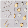 48Pcs 2 Colors 304 Stainless Steel Charms STAS-FH0002-29B-5