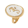 304 Stainless Steel Enamel Open Cuff Rings for Women RJEW-K301-06B-02-4