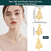 14Pcs Brass Micro Pave Cubic Zirconia Pendants KK-BBC0022-14-2
