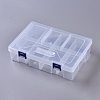 Plastic Double Layer Organizer Boxes CON-WH0069-88-1