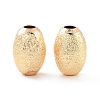 Eco-Friendly Brass Textured Beads KK-C226-01G-RS-1