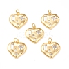 Eco-Friendly Brass Micro Pave Cubic Zirconia Pendants KK-I698-33G-2