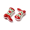 Boot Baking Paint Glass Enamel  Beads LAMP-C020-02K-2