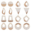16Pcs 8 Style Wooden Pendants FIND-TA0005-92-1