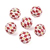 Christmas Printed Schima Wood European Beads WOOD-I015-01M-1