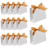 White Cardboard Paper Wedding Candy Boxes with Ribbon CON-FZC0002-002A-1