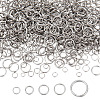 1000Pcs 5 Style 304 Stainless Steel Split Rings STAS-ME0002-63-1