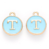 Golden Plated Alloy Enamel Charms ENAM-S118-04T-1