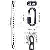 2Pcs 304 Stainless Steel Paperclip Chains CHS-WH0003-01EB-2