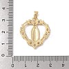 Brass Cubic Zirconia Pendants KK-Z050-11G-01-3